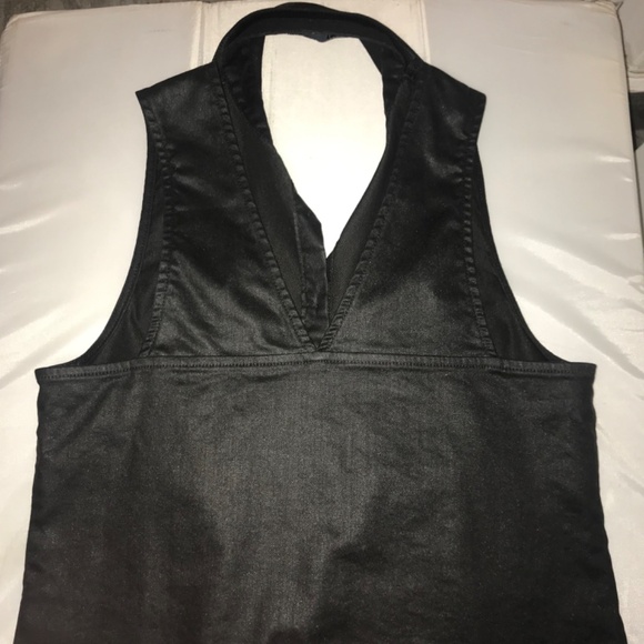 3X1 NYC black shiny geometric vest fits XS/S/M (free gift) - Picture 5 of 8